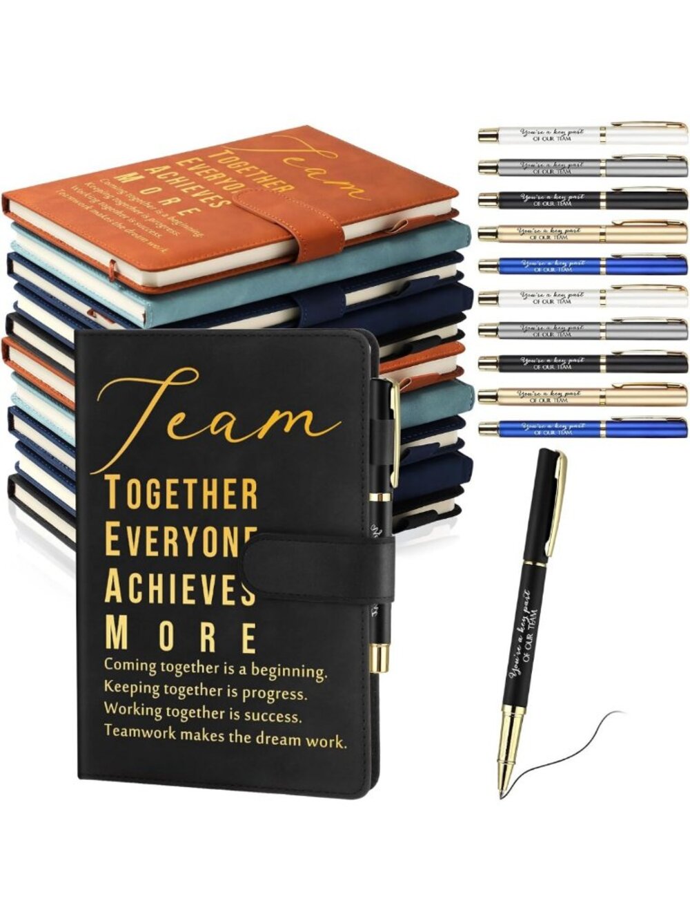 20 Pcs Employee Appreciation Gift Set - Colorful Notebooks & Pens for Team